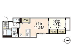 ファイン・ビラIX 1LDKの間取図画像