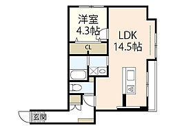 charel二葉の里 1LDKの間取図画像