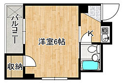 藤村ビル 1Kの間取図画像