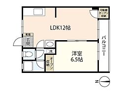 細田山ビル 1LDKの間取図画像