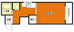 藤ビル 1Kの間取図画像