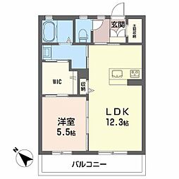 ライブ庚午北G 1LDKの間取図画像