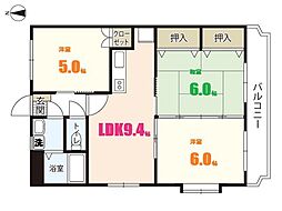 ニューロータス 3LDKの間取図画像