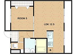 新作コーポ 1LDKの間取図画像
