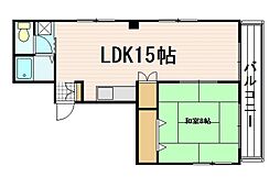 小桜ビル 4階1LDKの間取り