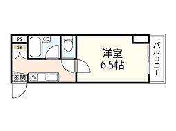 Fビル井口 1Kの間取図画像