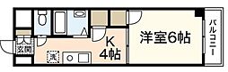 第3西十日市ビル 1Kの間取図画像