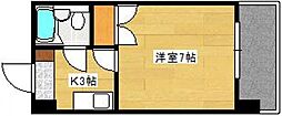第2橋本ビル 2階1Kの間取り