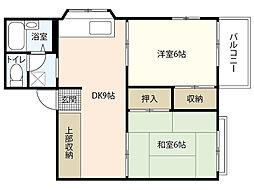 フォーブル川村 2LDKの間取図画像