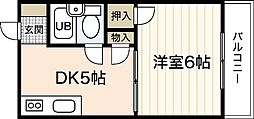 コテージミタキ 1DKの間取図画像