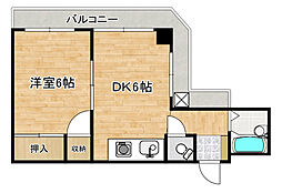 第五KSNビル 1DKの間取図画像