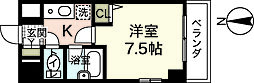 第2片山ビル 7階1Kの間取り