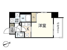 ウェンディ幟町アネクス 12階1Kの間取り