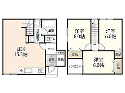 ヴィラージュヤスダ 1階3LDKの間取り