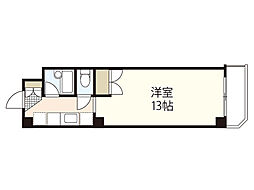 ヒルヴィスタ 3階ワンルームの間取り