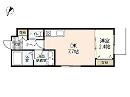 Ｔメゾン五日市駅前 1階1DKの間取り