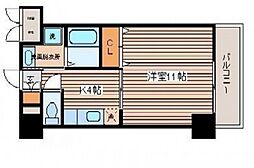 ロイヤルメゾンコウシン 6階1DKの間取り