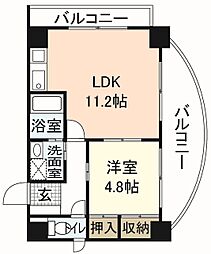 ＲＥＳＩＤＥＮＣＥ西宮三篠町公園 7階1LDKの間取り