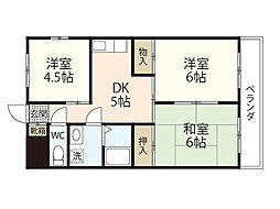 マンション柏吹 3階3DKの間取り