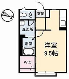 メゾン・スミダ 2階ワンルームの間取り