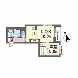 メゾンドノアール 3階1LDKの間取り
