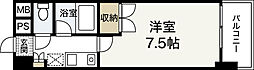 リバーメゾン横川 6階1Kの間取り