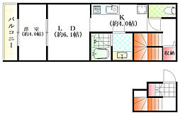 ＳｔｅｌｌａI（ステラワン） 2階1LDKの間取り