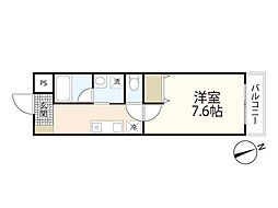 Pablo観音本町I 9階1Kの間取り