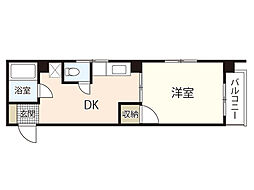 植竹ビル 3階1DKの間取り