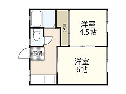 パールハイツ 2Kの間取図画像