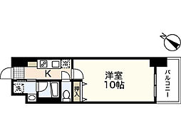 ウイング宝町セカンド 8階1Kの間取り