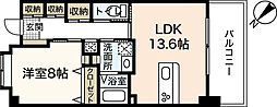 メディオコート大手町 7階1LDKの間取り