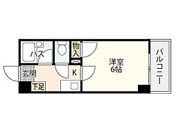 アメニティ21 1Kの間取図画像