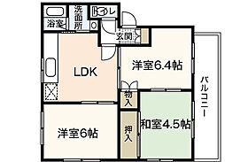 カーサ・デ・アキ 3DKの間取図画像