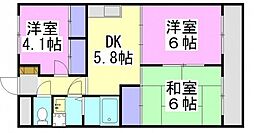 間取図画像 3DK