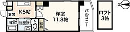 第13平勝ビル 1Kの間取図画像