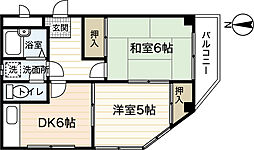MGKビル 2DKの間取図画像