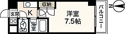 ヴィラ大芝 1Kの間取図画像