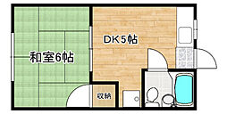 レピュートDORMミネタカ 1DKの間取図画像