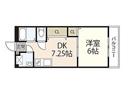 平野ビル 2DKの間取図画像
