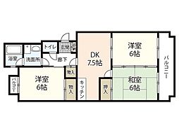 カノープス井口台 3DKの間取図画像