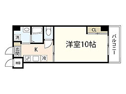 庚午サエキビル 1Kの間取図画像