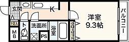 クレアーレヴェント 1Kの間取図画像