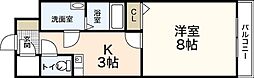 竹田ビル弐番館 1Kの間取図画像
