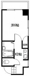 IH7ビル 1Kの間取図画像