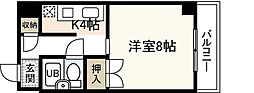 シャンティ・ハイツ 1Kの間取図画像