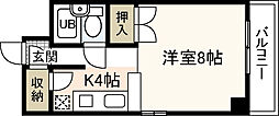 シャンティ・ハイツ 1Kの間取図画像