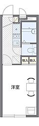 レオパレス江波東一丁目 1Kの間取図画像