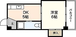玉井ビル 1DKの間取図画像