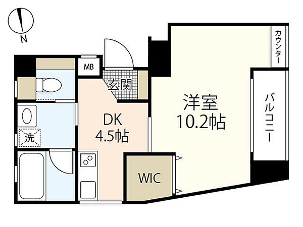 シャングリラI ｜広島県広島市西区観音本町1丁目(賃貸マンション1DK・6階・36.49㎡)の写真 その2